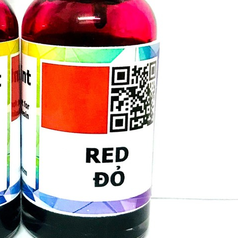 สีซีทรูใสผสม Epoxy Resin - สีเอฟเฟคแก้ว - RED - 30ml