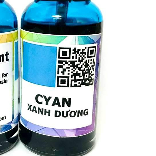 สีซีทรูใสผสม Epoxy Resin - สีเอฟเฟคแก้ว - CYAN Sky Blue - 30ml