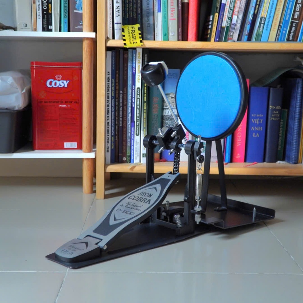 KICK DRUM PAD DRUM ออกกําลังกายเบสพร้อมขาตั้ง เครื่องมือออกกําลังกายขา DRUM