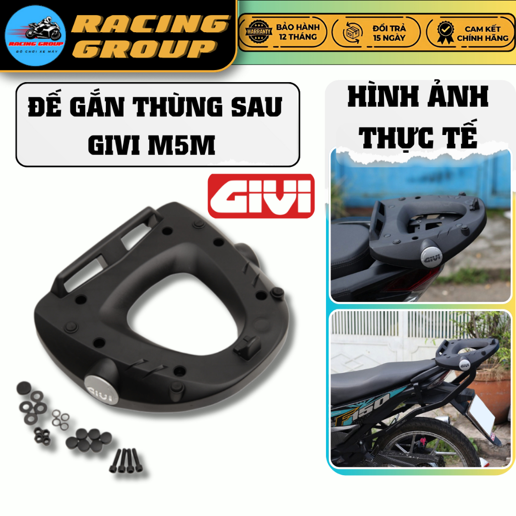 Givi FG-M5M ของแท้ 34-45 ลิตร ขายึดถังท้ายรถจักรยานยนต์สามารถติดตั้งได้ทุกรุ่น - 24 เดือน