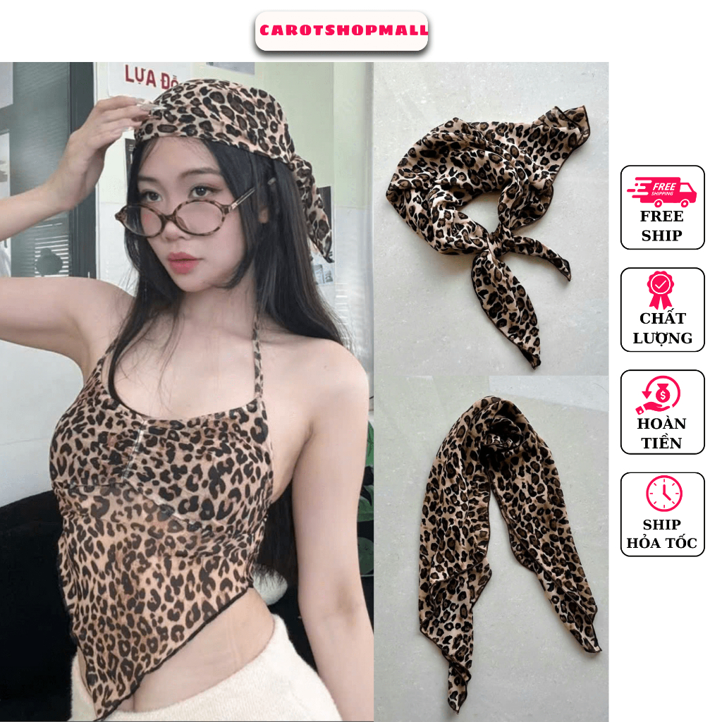 ผ้าโพกศีรษะเสือดาว K6185_CAROTSHOP