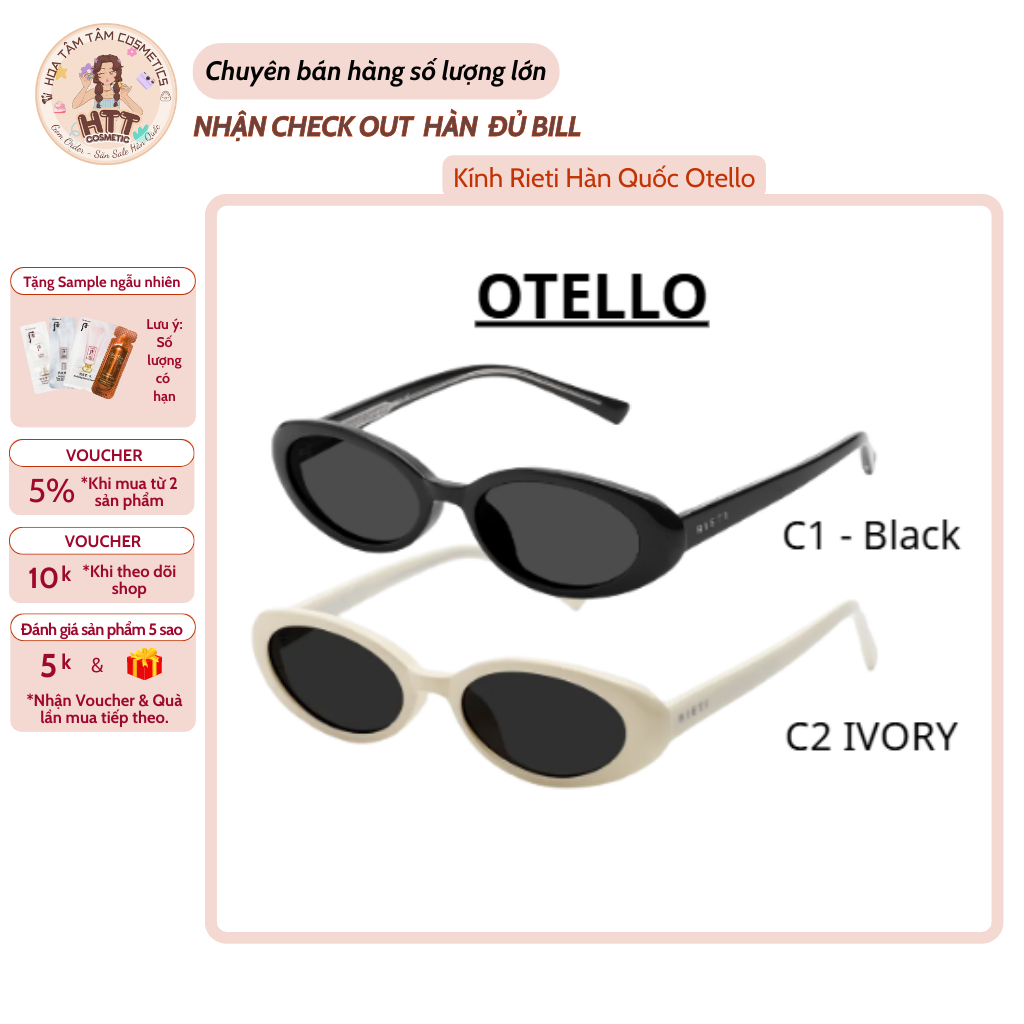 Rieti OTELLO เกาหลี Unisex แฟชั่นแว่นตาผู้ชายและผู้หญิง UV Protection แว่นตากันแดดชายหาด