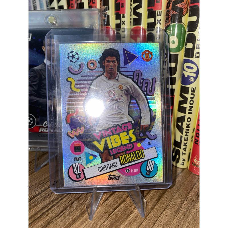 Cristiano Ronaldo Match Attax 2024-25 418 การ์ดผู้เล่น VINTAGE VIBES LEGEND