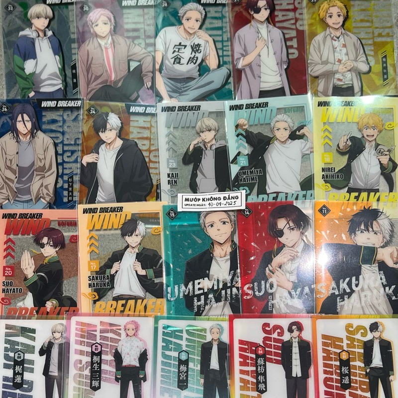 [WBK AVAILABLE - P05] การ์ด clear WIND BREAKER digitity vol 1 muopkhongdang SUOU SAKURA UMEMIYA KAJI