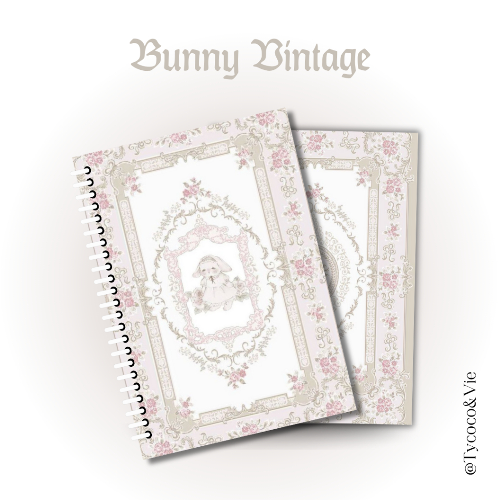 A5 Plastic Notebook 100 หน้า (50 แผ่น) - กระดาษ 100gsm - Notebook - Planner - Calendar - รุ่น Bunny