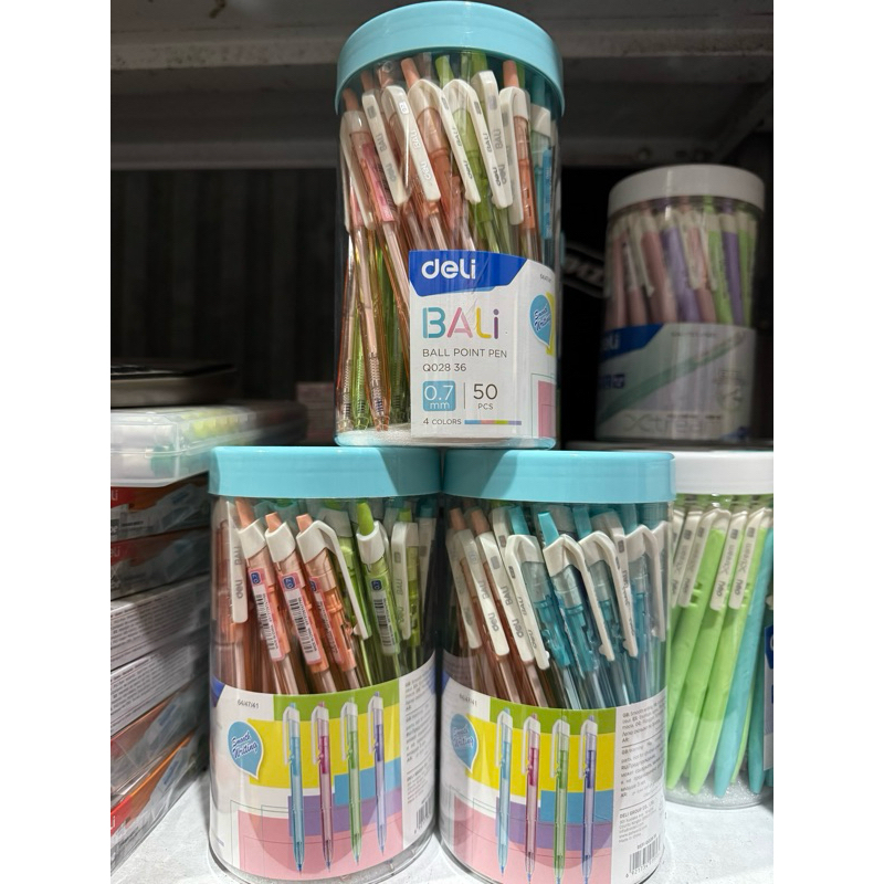 ปากกาลูกลื่น XTREAM Press Tip 0.7mm (สีน้ําเงิน) 50c/cup DELI EQ02836