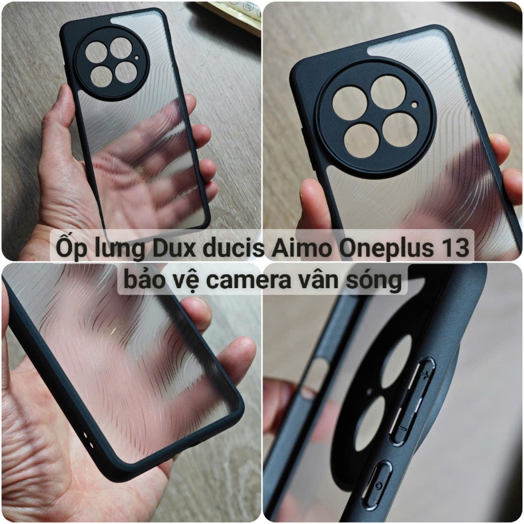 Dux ducis Aimo Oneplus 13 13T One plus 12 case ปกป้องกล้องลายคลื่น One plus