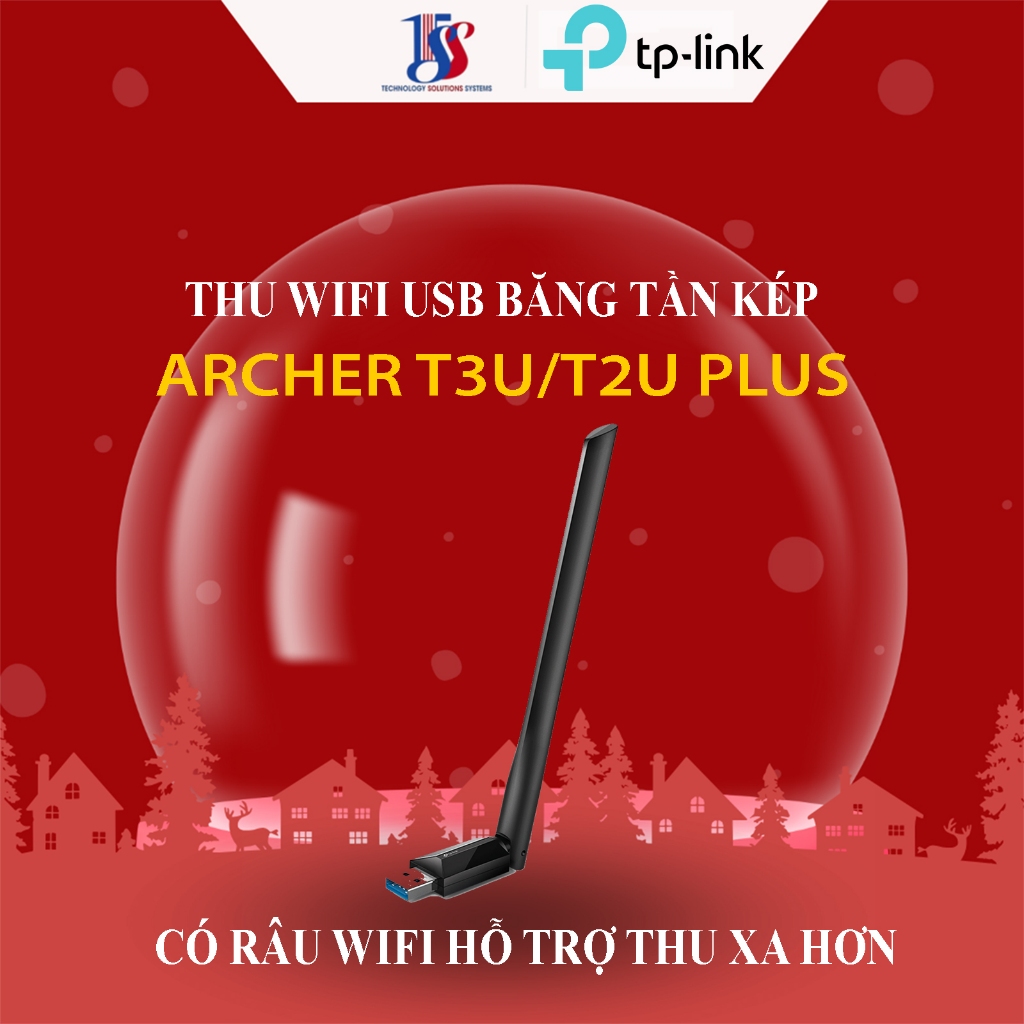 การ์ดเครือข่ายไร้สาย USB ไร้สาย TP-Link Archer T3U/T2U, เครื่องรับดูอัลแบนด์ T3U/T2U PLUS - สินค้าขอ
