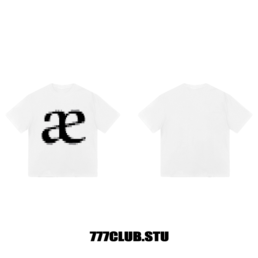 AE 777Club.studio เสื้อยืดโอเวอร์ไซส์พื้นฐาน ผ้าฝ้าย 2 ทิศทาง 250gsm