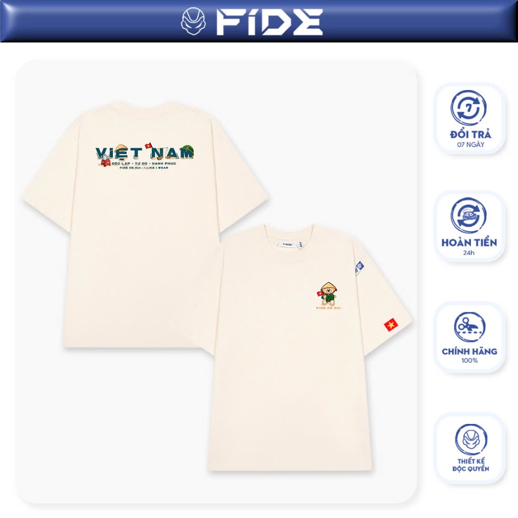 [Mien Bac รับหลังพิธี]เสื้อยืด FIDE Vietnam เสื้อยืด unisex ทรงหลวม แบรนด์ท้องถิ่นสําหรับผู้ชายและผู