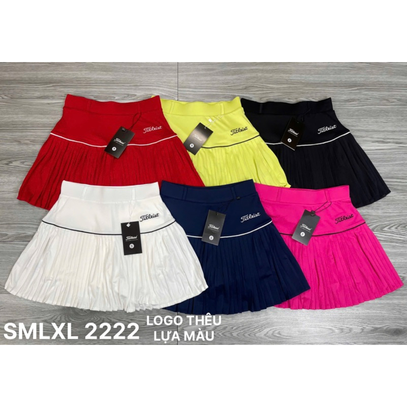 กระโปรงกีฬาจีบ 2 ชั้น ผ้ายืดหยุ่นสวยงามคุณภาพสูงสําหรับแบดมินตัน, ดองบอล, กอล์ฟ, เทนนิส - VTL03