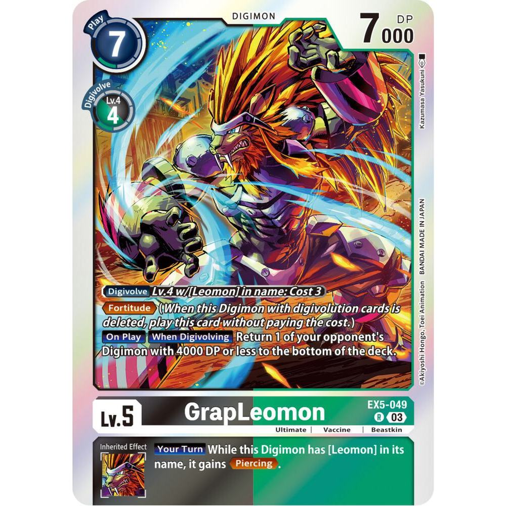 การ์ด Digimon รหัส EX5-409 - GrapLeonmon - Digimon - Rare