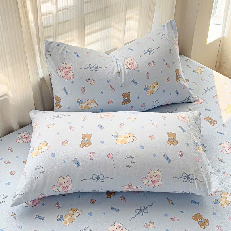 2025- SET OF 3 BAMBOO BEDDINGS (1 แผ่น + ฝาครอบ PILLOW 2 ชิ้น) - 2025