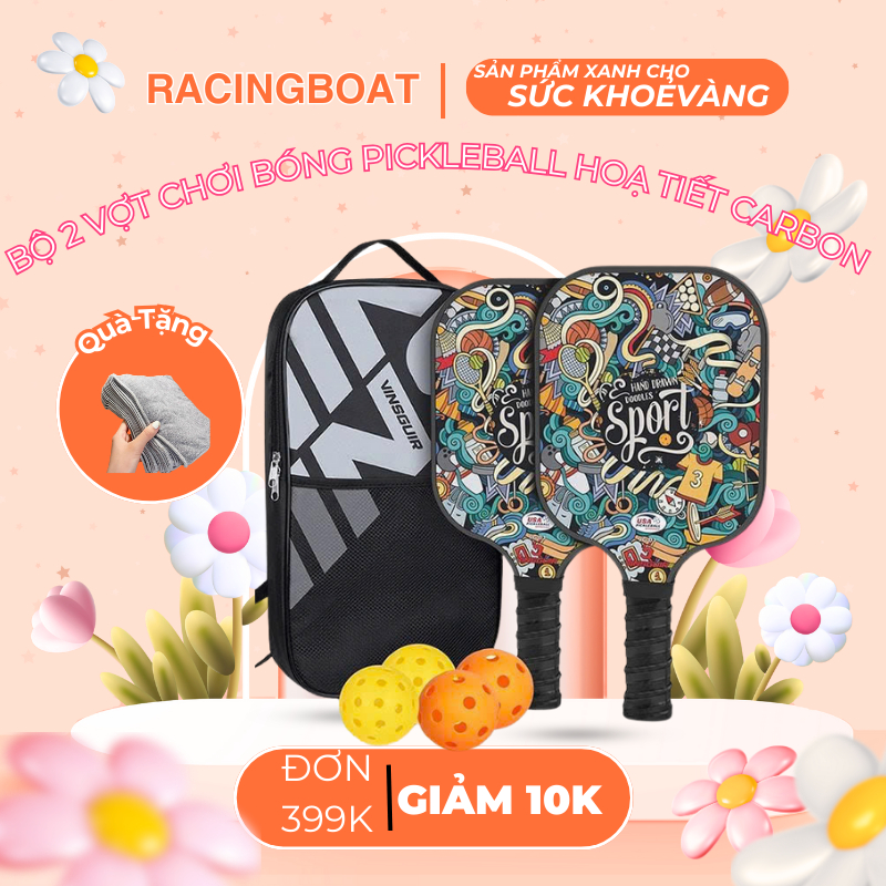 ชุดไม้ Pickleball ลายคาร์บอน joola T700 2 ชิ้น Super Light และ Fast พร้อมกระเป๋าสําหรับ 4 ลูก