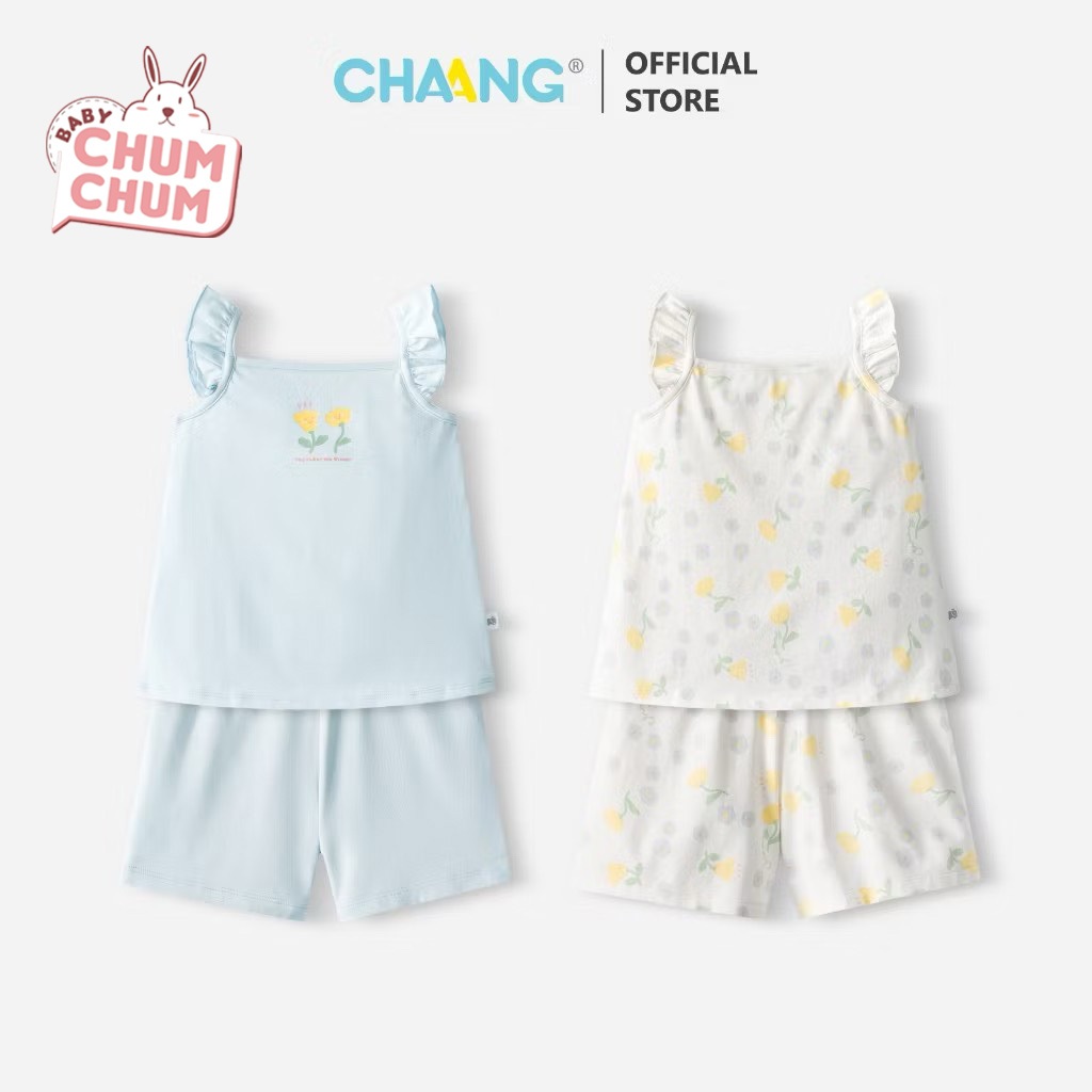 [BABY CHUMCHUM x CHAANG] ชุดทูพีซหางนางฟ้าบานสําหรับเด็กผู้หญิงอายุ 2 ปี - 7 ปี CHAANG SS25D5