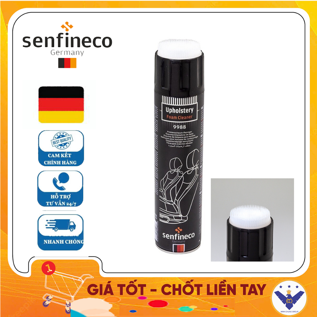 น้ํายาทําความสะอาดหนังและสักหลาดภายในรถพรีเมี่ยม - เซนไฟน์โก 9988 - 650มล
