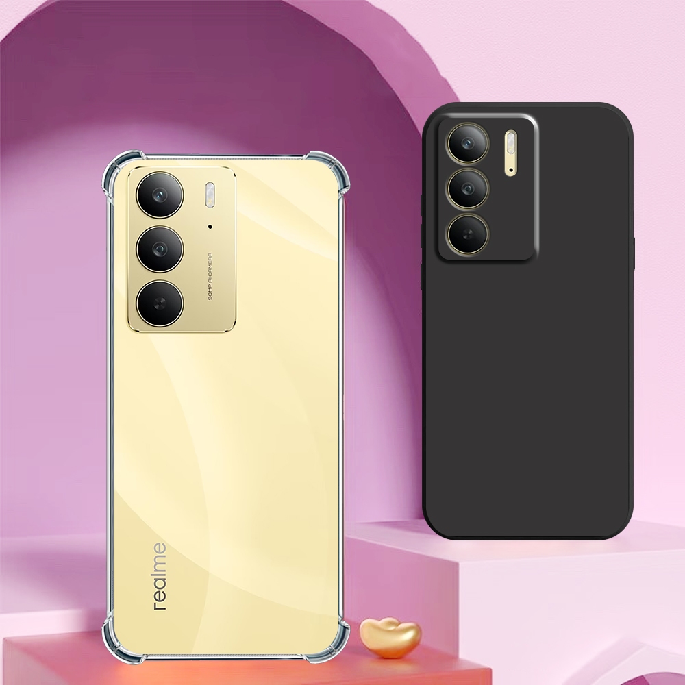 Realme C75 / Realme C75x เคสกันกระแทก ขอบสี่เหลี่ยม TPU ซิลิโคนใส