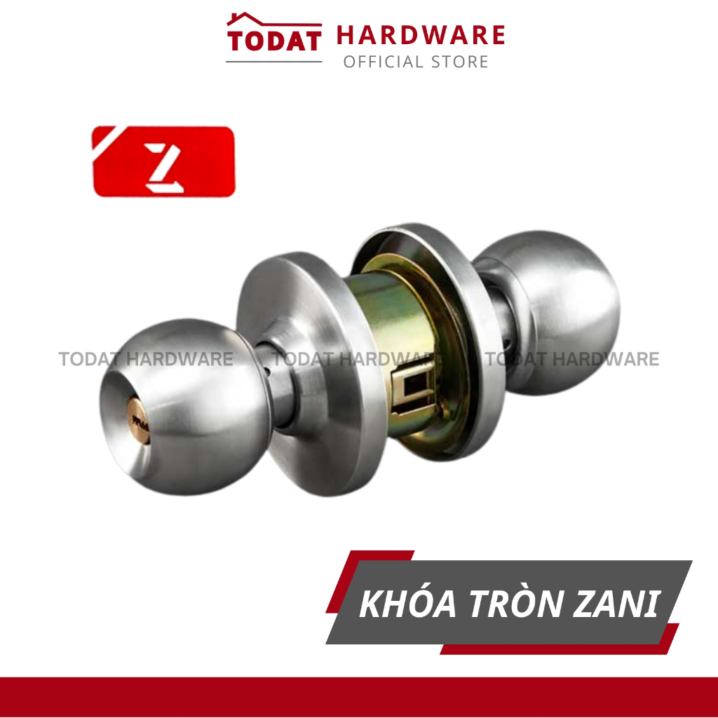 [9500s ZANI] ZANI ROUND LOCK กล่องสีน้ําตาล ไกสั้น/ยาว สําหรับประตูอลูมิเนียม