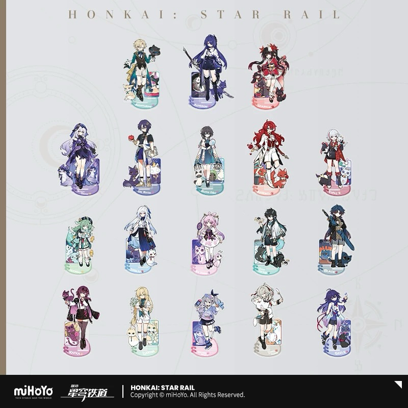 Standee Tiny Cat Luocha/Blade/JingYuan/Aventurine/Ratio official Honkai Star Rail