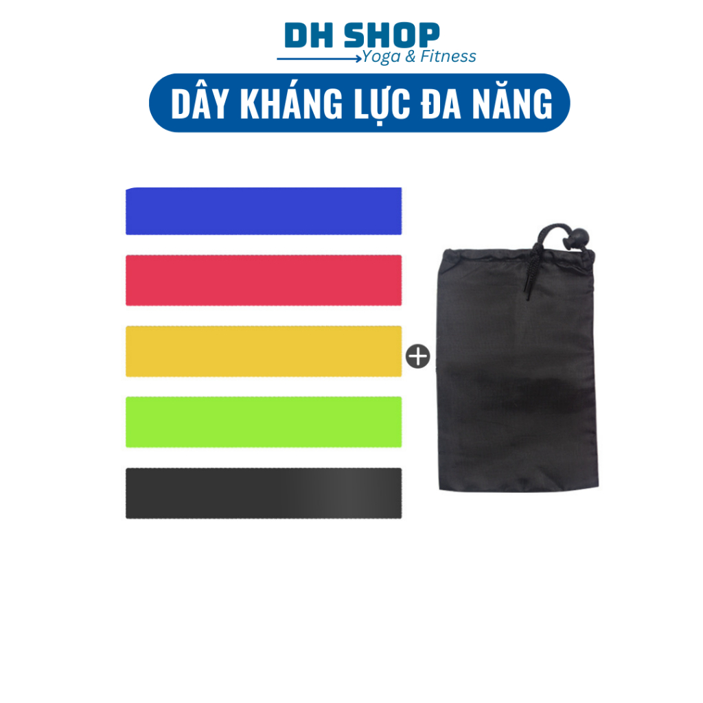 ชุดวงต้านทาน 5 ชิ้น - ชุดยางยืดออกกําลังกายก้นยาง วงต้านทานยาง DH SHOP