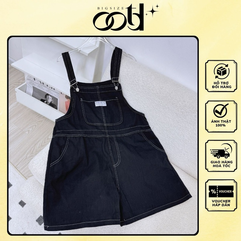 OOTD BIGSIZE - กางเกงยีนส์ขาสั้นผู้หญิงไซส์ใหญ่มีกระเป๋าหน้าเท่านั้น