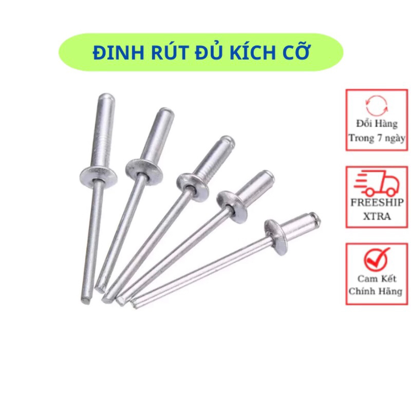 RIVE ตะปูอลูมิเนียมแบบยืดหดได้ทุกขนาด; 3x10, 3x12, 4x10, 4x12.