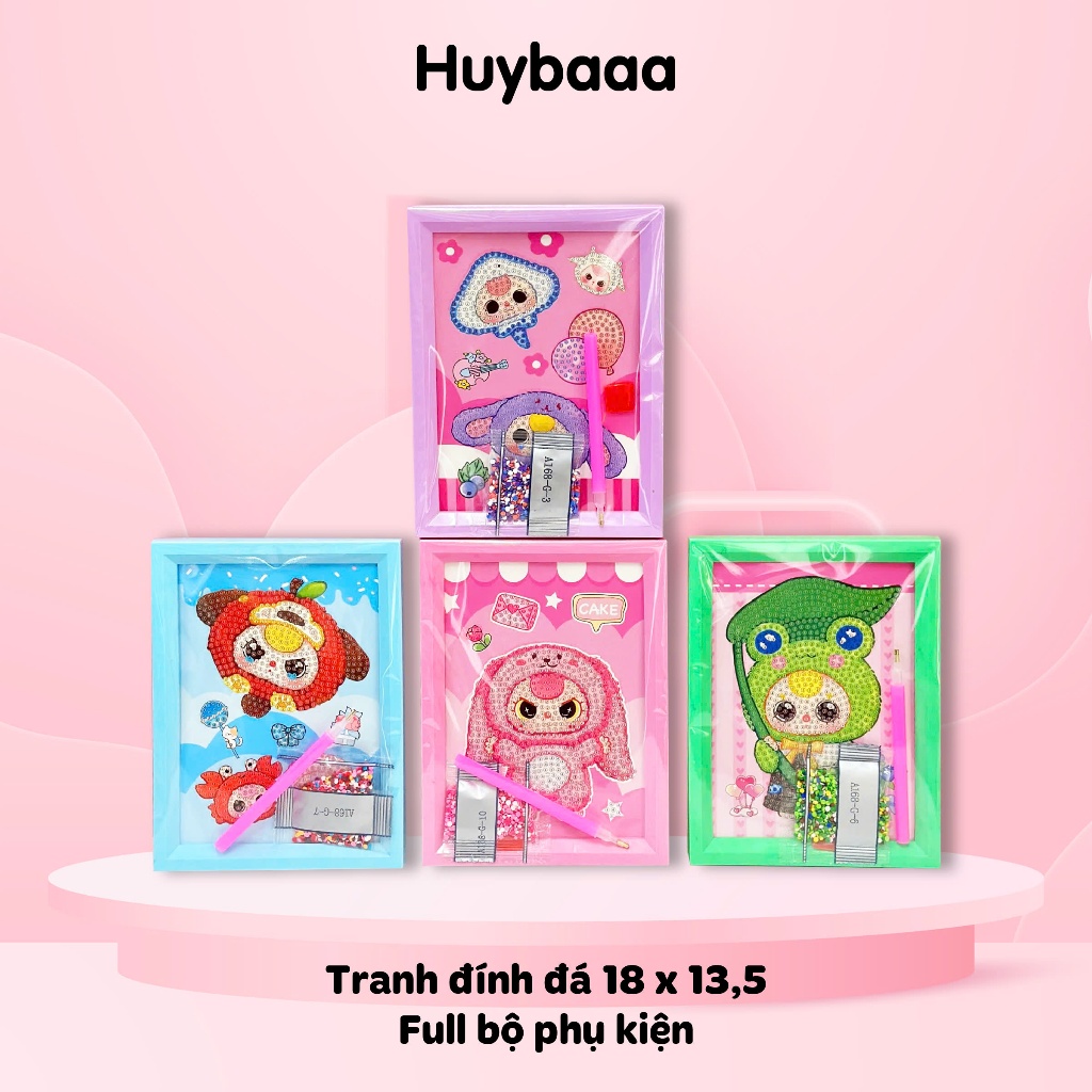 Baby Three Diamond Painting Full Kit – ภาพวาดศิลปะ DIY พร้อมอุปกรณ์เสริม