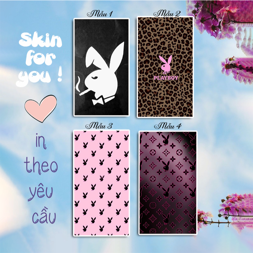 สติ๊กเกอร์พิมพ์ลาย Play Boy หุ้มกลิตเตอร์ (MESSAGE SHOP MACHINE NAME)