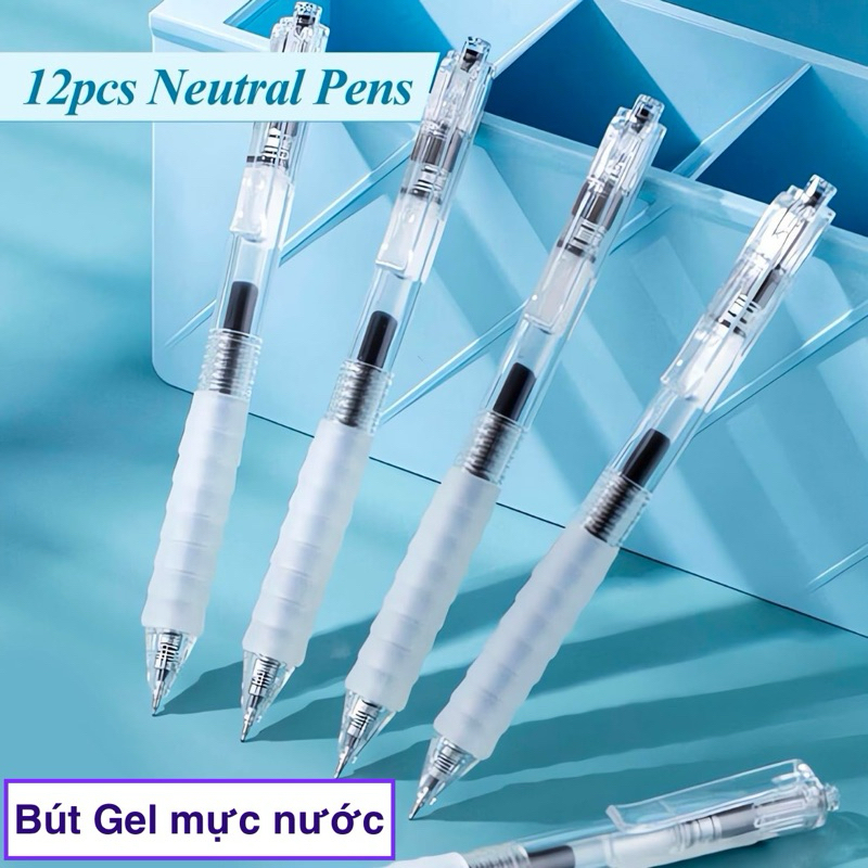 ชุดปากกาลูกลื่นเจลหมึกเหลว 2 ชิ้น [PEN_HOUSE] ปลายปากกาเรียบเป็นพิเศษ หมึกเรียบไหลเร็ว ปลายปากกา 0.5