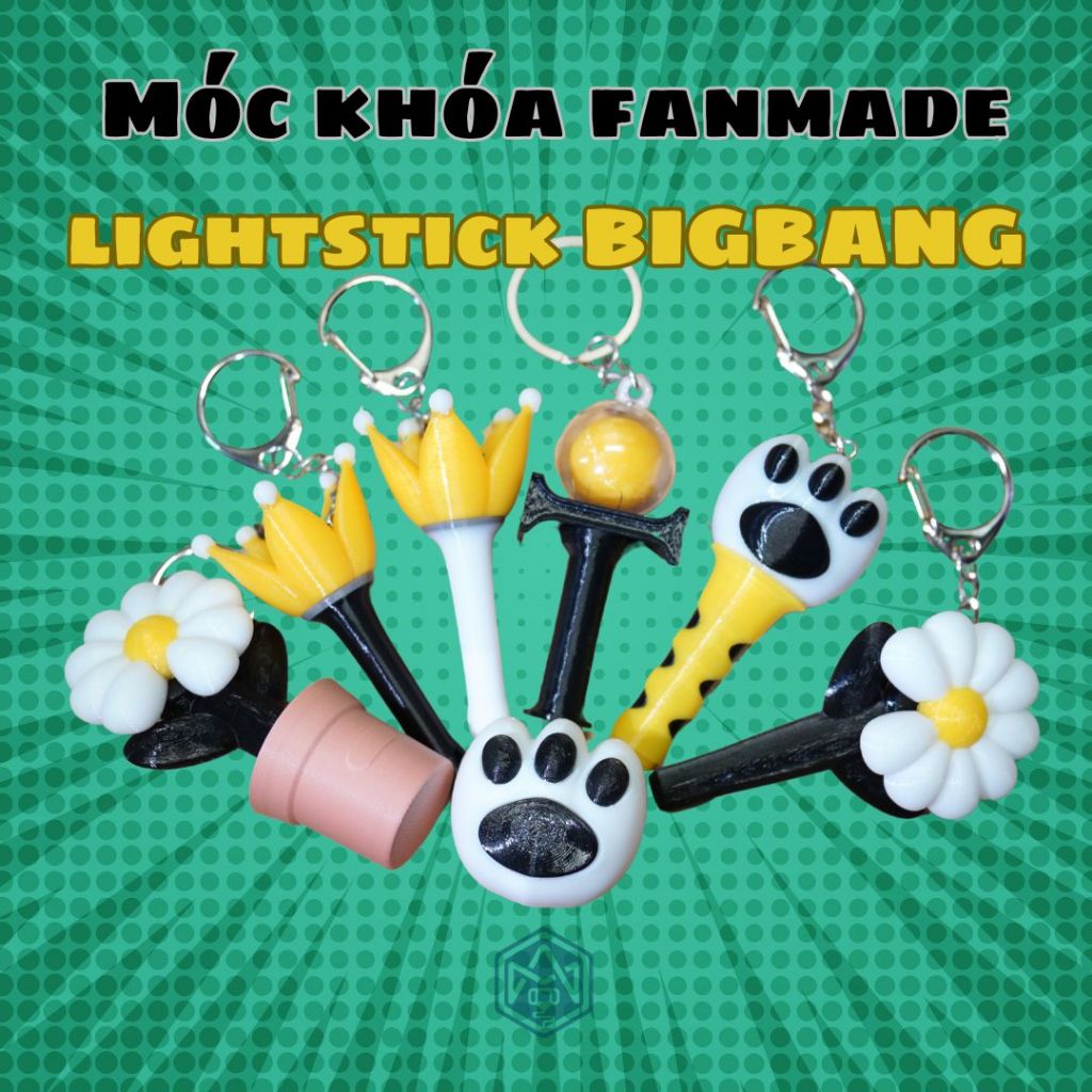 [Fanmade] Bigbang แรงบันดาลใจ 3D พิมพ์ Lightstick KEYCHAIN - KEYCHAIN