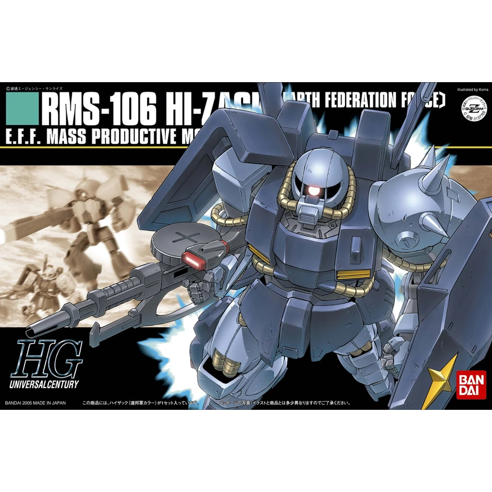 HG UC RMS-106 Hi Zack Earth Federation Force Assembly Model