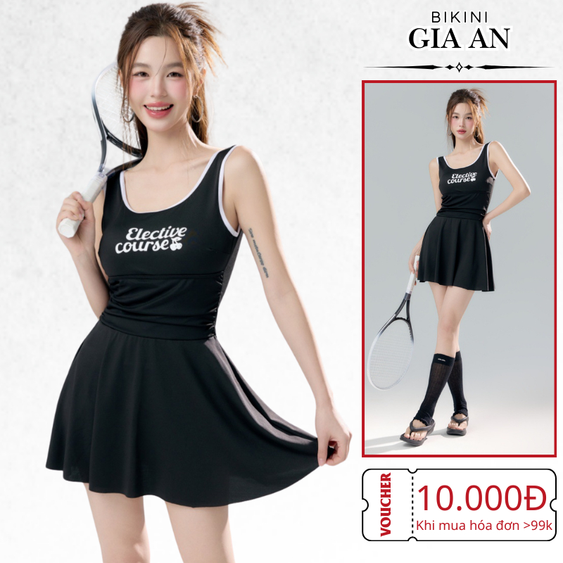 บิกินี่วันพีซ ชุดชายหาด คอนซีลเลอร์ ชุดว่ายน้ําสตรีมีฟอง ชุดว่ายน้ําแขนกุดทรงกระโปรงแฟชั่น QC 3021 B