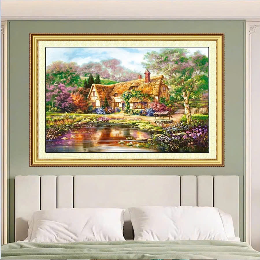 ภาพวาดปักครอสติช Dream House (ปักปิด) YE537 - (88x63)cm