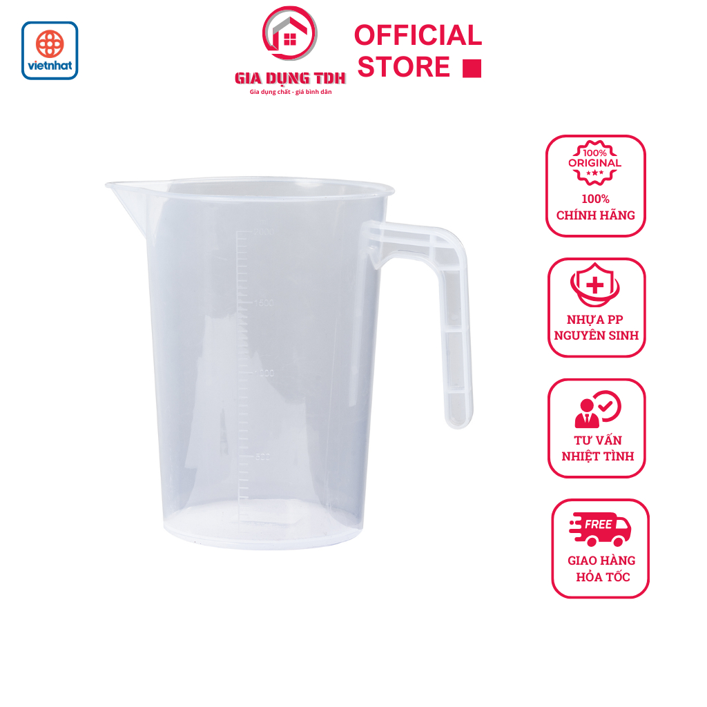 ถ้วยตวง ถ้วยตวง VIETAM JAPAN 6071 - ถ้วยพลาสติกสําเร็จการศึกษา 1L/2L/3L อเนกประสงค์ - TDH