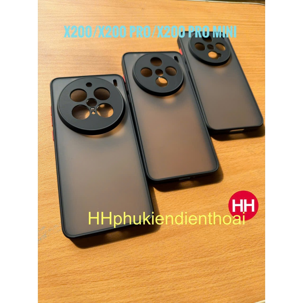 เคส Vivo X200 Pro, X200, X200 Pro mini ด้านหลังด้านและขอบยืดหยุ่น (สีดํา)