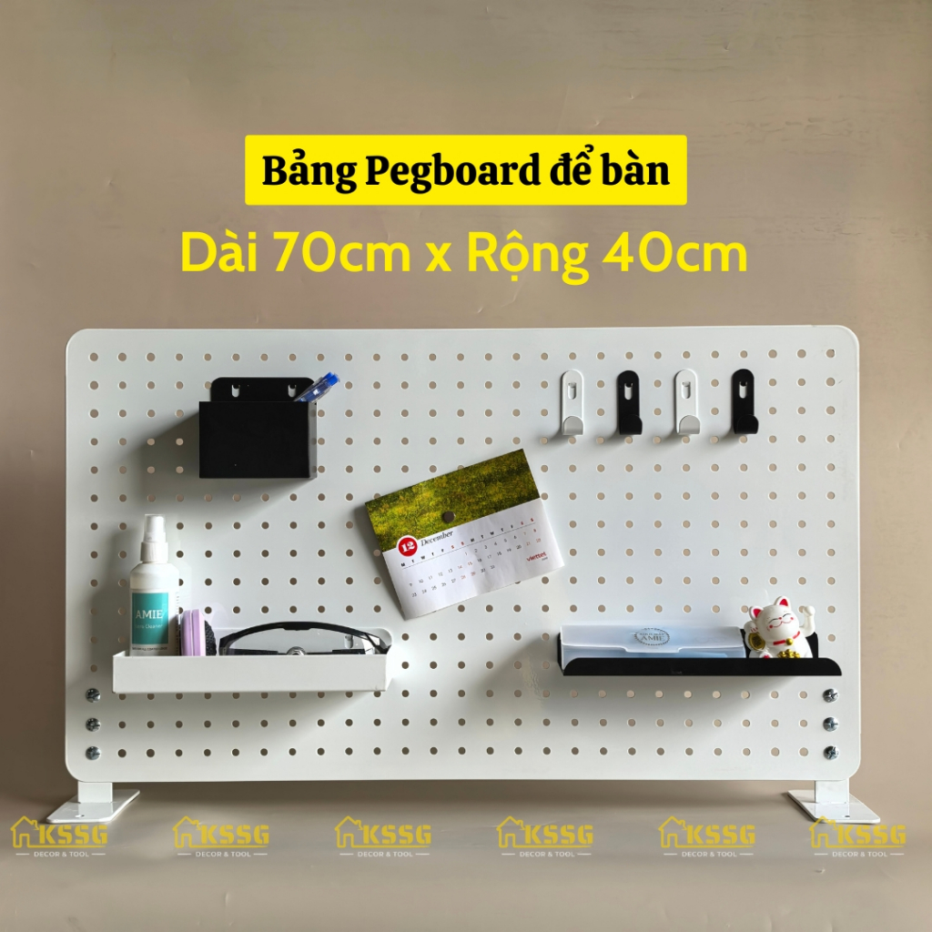 กระดานรู Pegboard แนวตั้ง, แผ่นหมุดตั้งโต๊ะสําหรับตกแต่งโต๊ะ