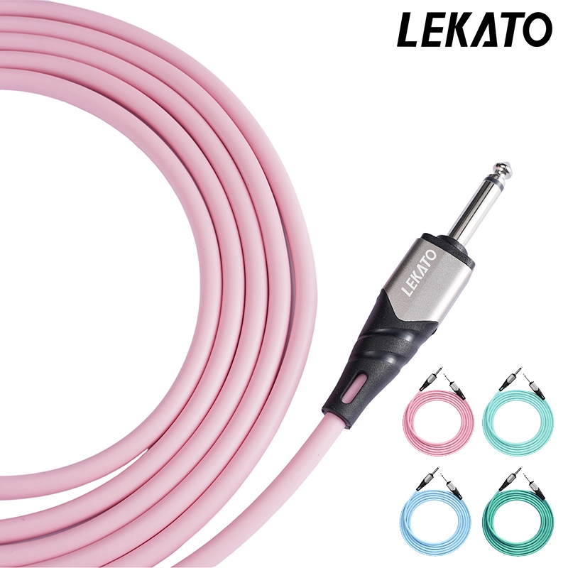 LEKATO 3M Noise Canceling Guitar Cable Professional เครื่องดนตรีสายกีตาร์ไฟฟ้า Amp Cable