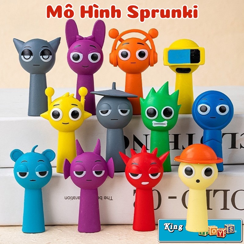 Sprunki Incredibox ของเล่นชุด 8 ชิ้น / 12 ชิ้น / 48 ชิ้น Super Funny Sprunki Simon Raddy Jevin ตัวละ
