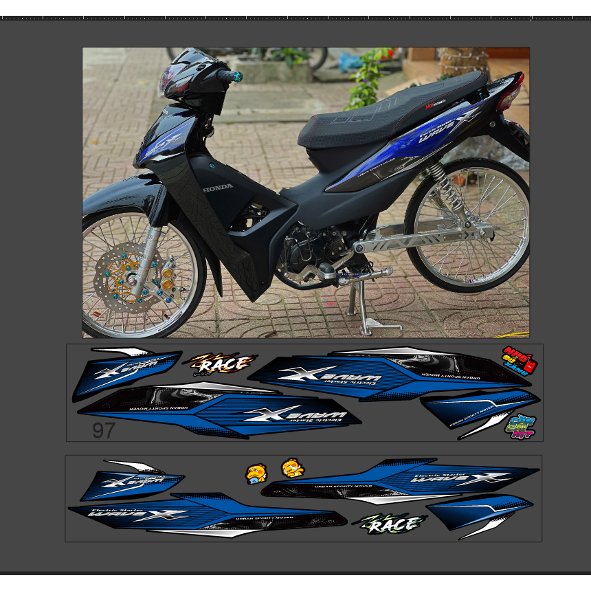แสตมป์ 3 ชั้น Wave x - ไม่ซีดจาง ไม่เหลือง รูปลอกคอง Anh WELCOME! - MY SHOP SIDE STAMP IS A 3-LAYER 