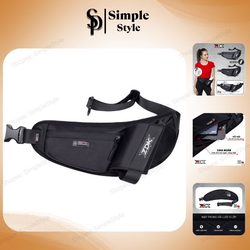 ZDK D2 Cycling-Running hip bag สําหรับขวดน้ํา โทรศัพท์ และค่าส่วนตัว ZDK D2