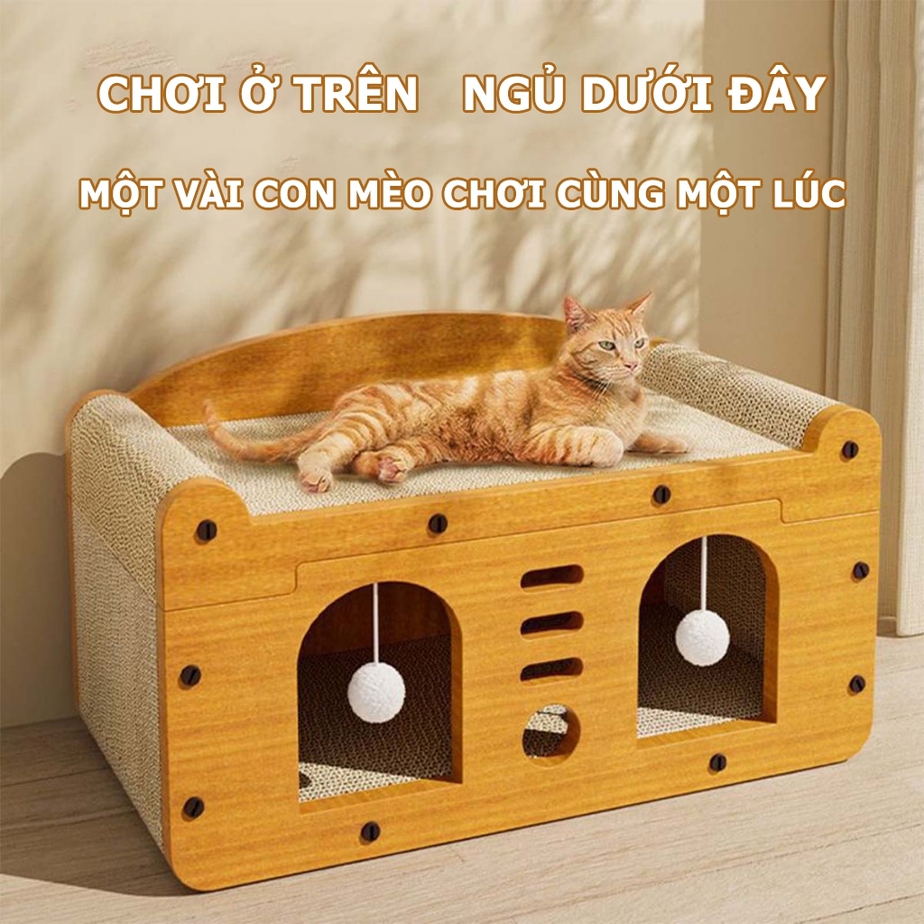 CAT NAIL SCRATCHER COMBINED SLEEPING HOUSE – ช่องว่างที่ผ่อนคลายที่สมบูรณ์แบบสําหรับ BOSS!