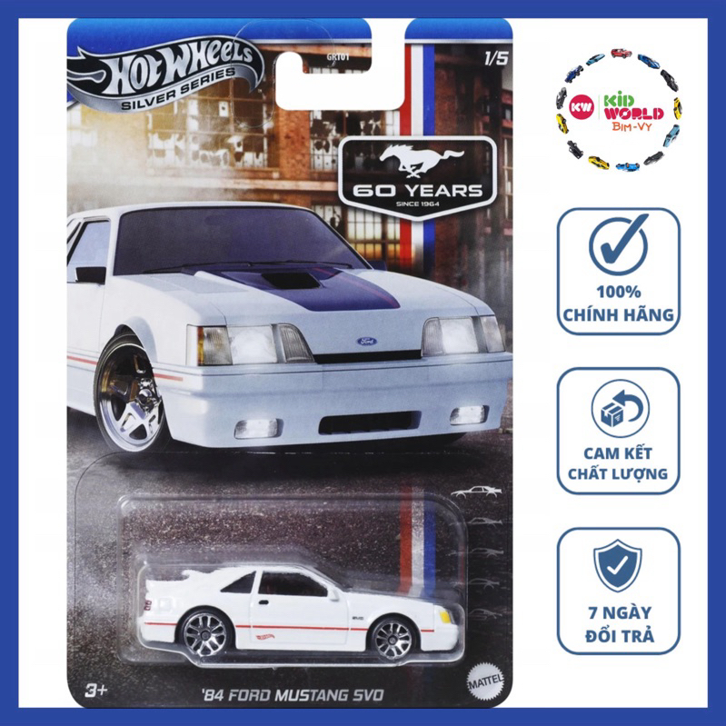 Hot Wheels Silver Series 60 Years 84 Ford Mustang SVO JBY50 รถโมเดล
