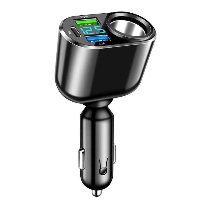 4-in-1 USB Type C QC 3.0 PD Fast Charger สําหรับรถยนต์