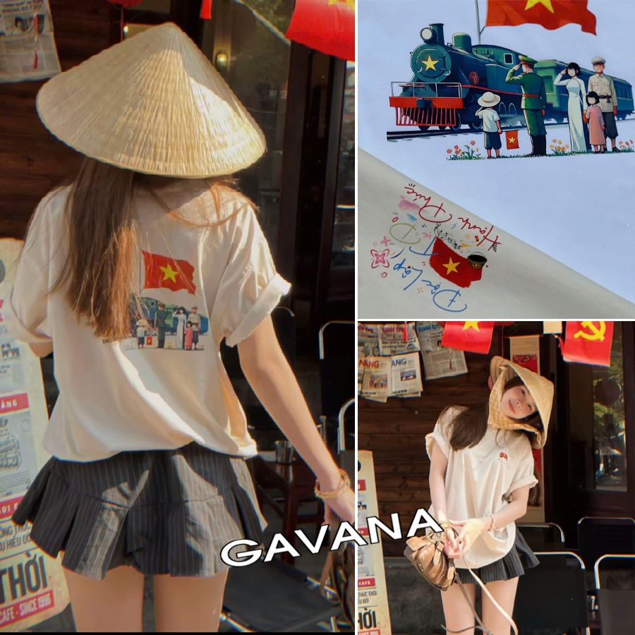 GAVANA Basic Loose Form Unisex Premium Cotton 250GSM เสื้อยืดยืด 2 ทิศทาง