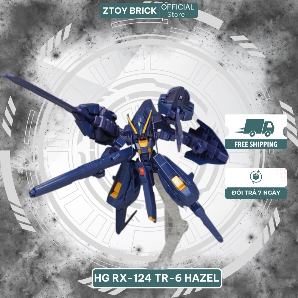 HG RX-124 TR-6 Hazel Assembly Model (รวมชุดเอฟเฟกต์ ฐานและรูปลอก)