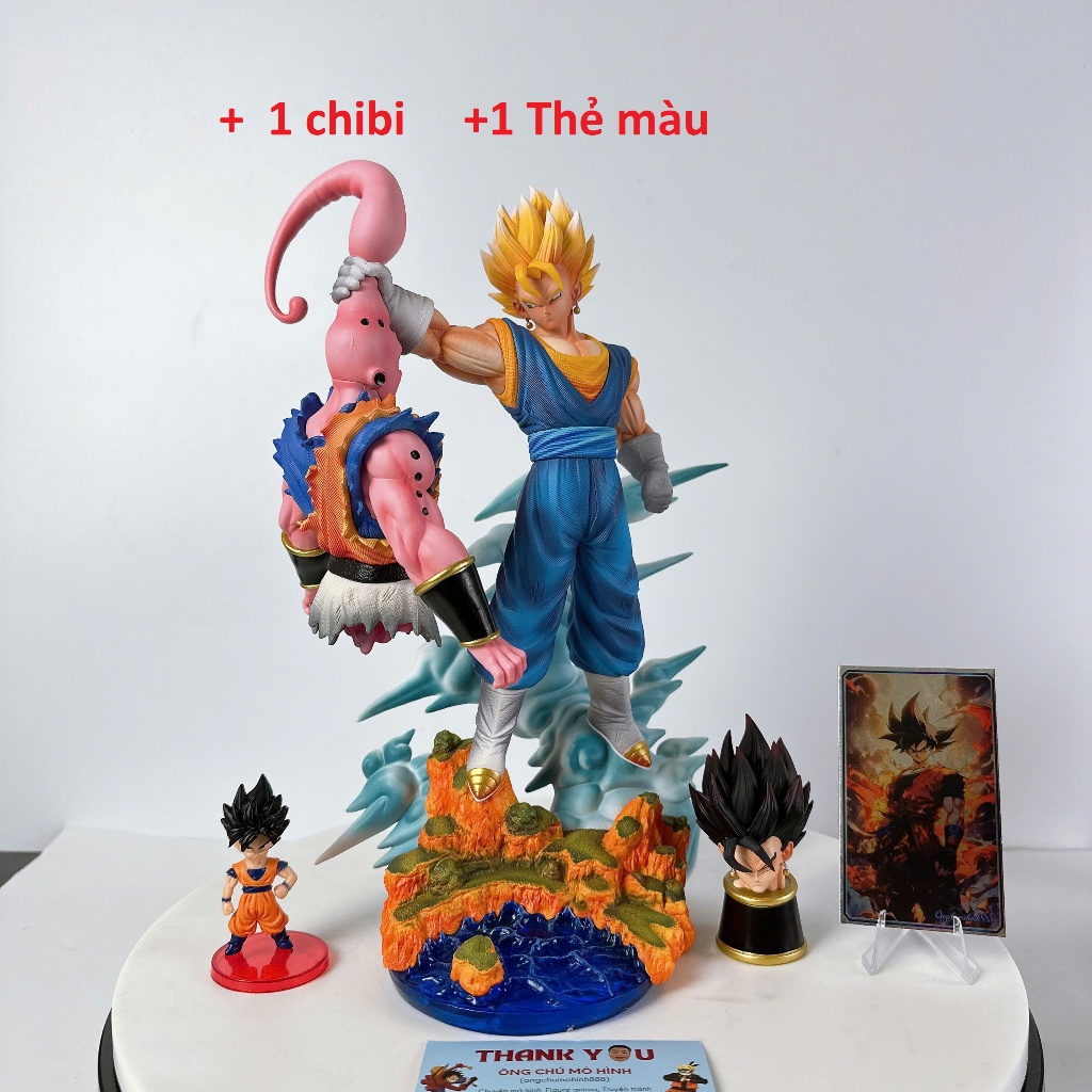 Vegito VS Mabuu รุ่น 32 ซม. 2 หัวทดแทนสําหรับ Dragonball Ongchumohinh888 MH1301