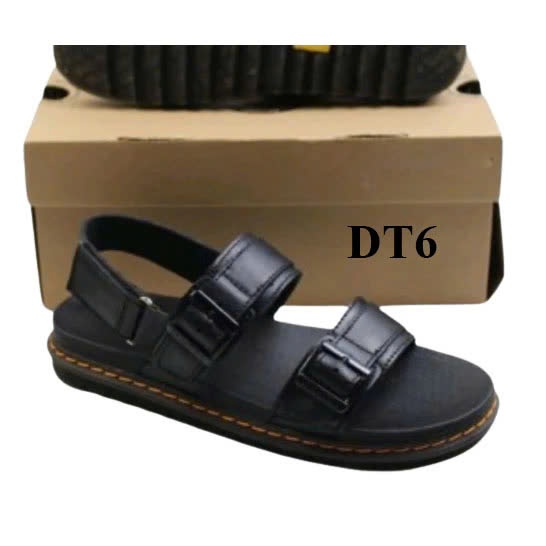 รองเท้าแตะหมอสองสายสําหรับผู้ชายหนังวัวคุณภาพสูงพื้นรองเท้าเพิ่มความสูง 3 ซม. เต็มกล่อง DT6