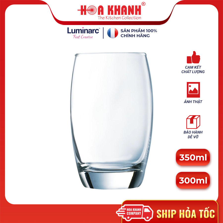 Luminarc Salto Glass Cup 350ml - G2560 - ชุด 6 ถ้วย