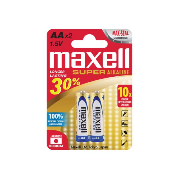 แบตเตอรี่ Maxell Akali AA (2A) LR6, AAA (3A) LR03 แท้ - แพ็ค 2 ก้อน