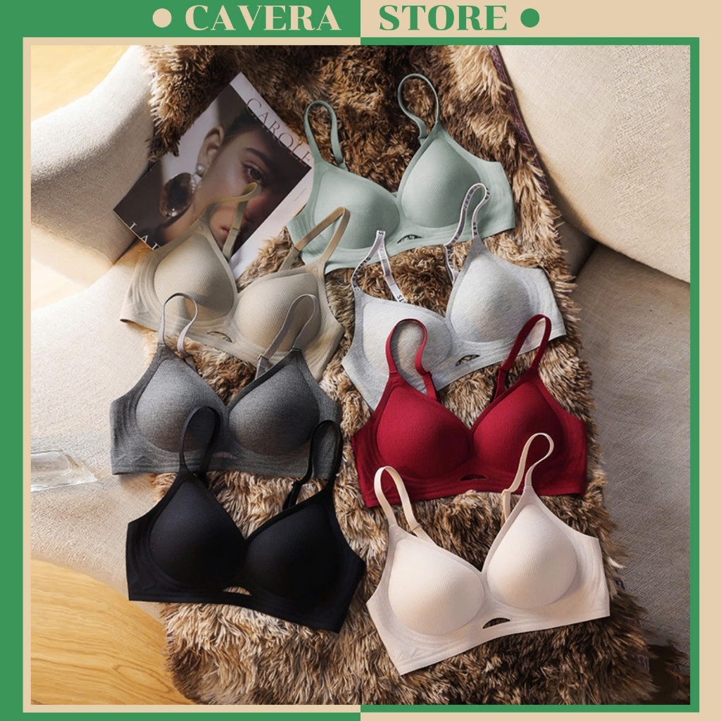 ชุดชั้นในสตรีไม่มีขอบ โฟมนุ่มและบาง ถอดง่าย Full-Fit V1 บราคัพหยดน้ํานุ่มและระบายอากาศได้ CAVERA A.2